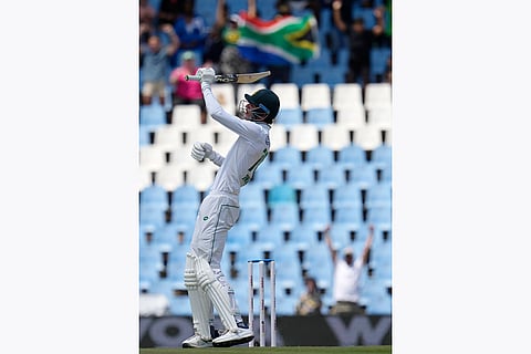 SA vs PAK 1st test Day 4: Marco Jansen celebrates after scoring the winning runs