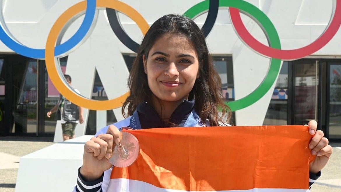 Photo: X | Manu Bhaker : Paris Olympics 2024 double bronze-medallist Manu Bhaker.