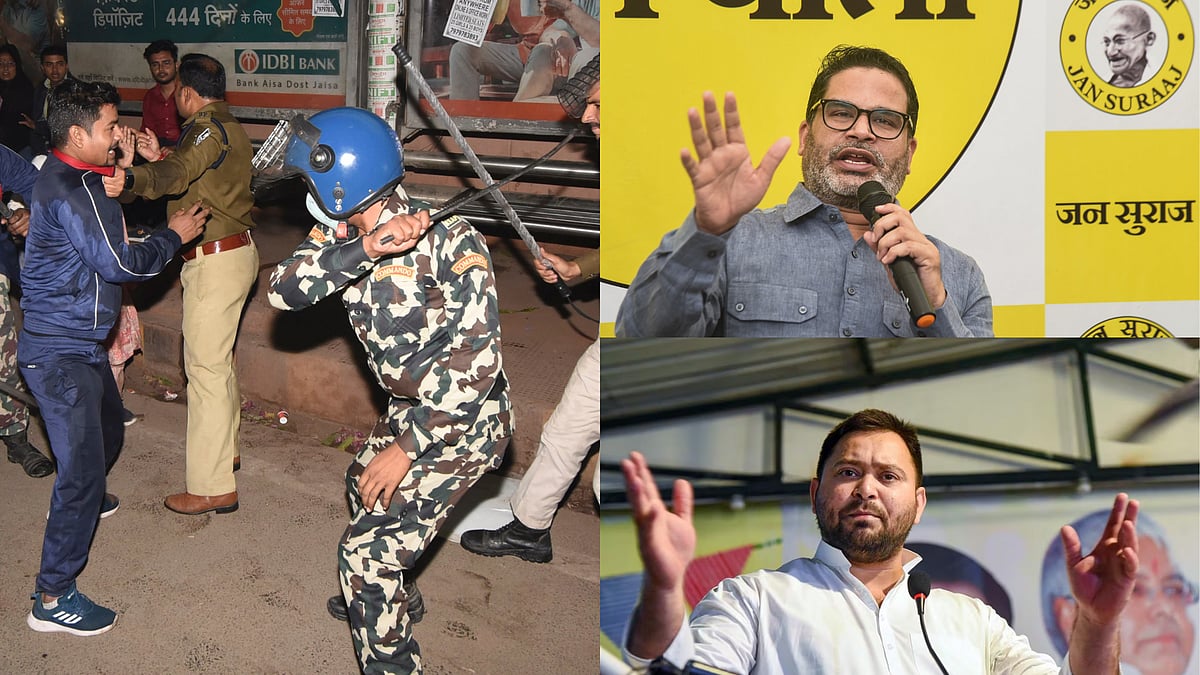 | Photo: PTI : Tejashwi Yadav Blames Prashant Kishor & Party For 'Misleading' Aspirants After Clashes With Police
