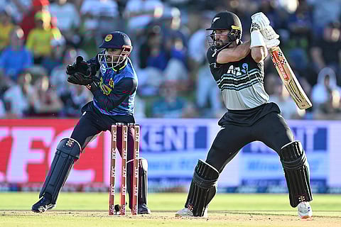 NZ vs SL 2nd T20: New Zealand's Tim Robinson plays a shot