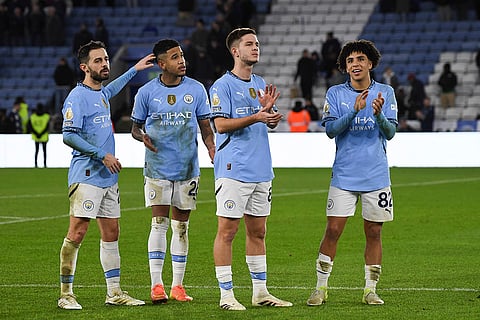 EPL 2024-25: Manchester City players greet fans at the end of the match