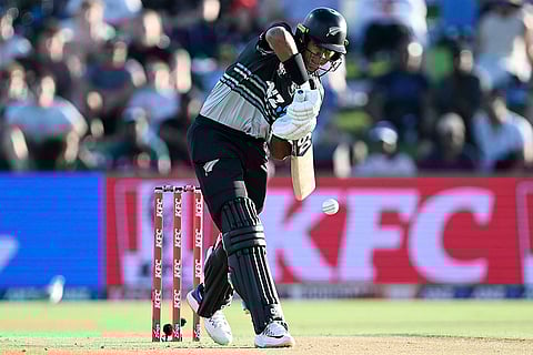 NZ vs SL 2nd T20: New Zealand's Rachin Ravindra bats