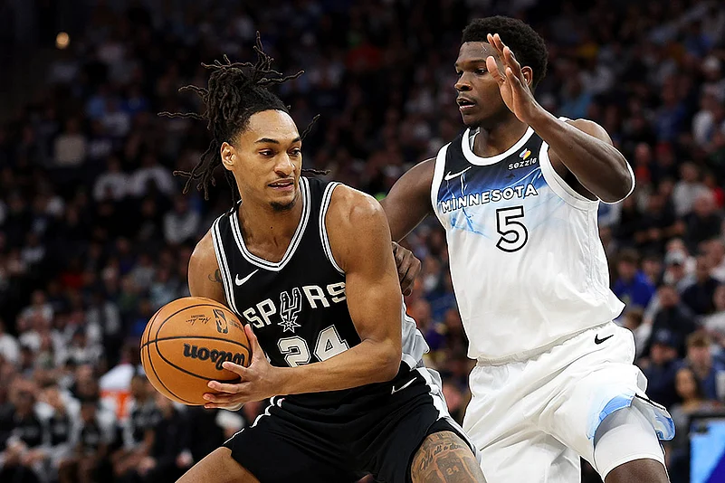 NBA 2024-25 Minnesota Timberwolves Vs San Antonio Spurs Basketball game photos: Devin Vassell