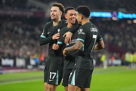 EPL 2024-25: Liverpool's Trent Alexander-Arnold celebrates scoring his side's fourth goal