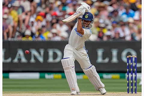 India Vs Australia, 4th Test Day 5: India's Yashasvi Jaiswal hits a boundary
