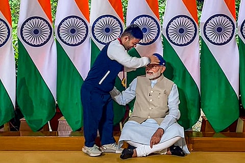 Navdeep Singh with PM Modi