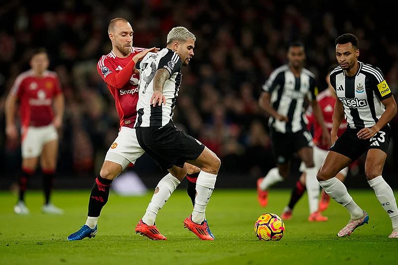 English Premier League soccer Manchester United and Newcastle match pics: Christian Eriksen