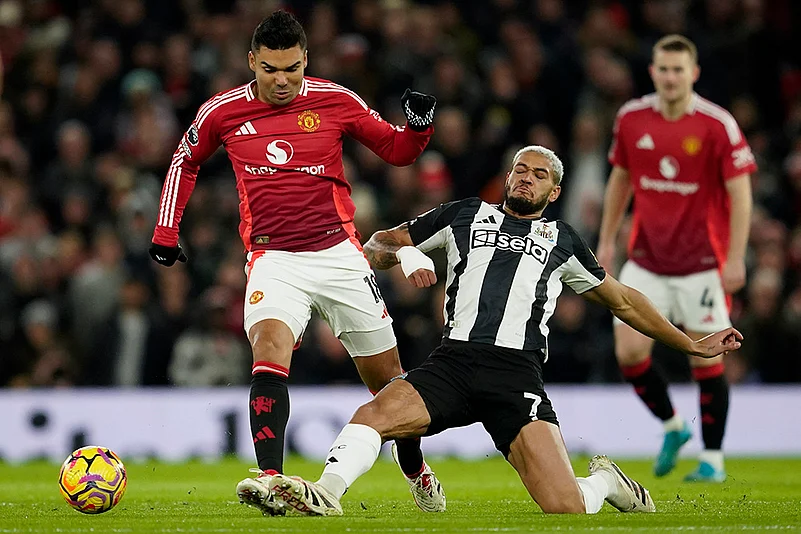 English Premier League soccer Manchester United and Newcastle match pics: Casemiro