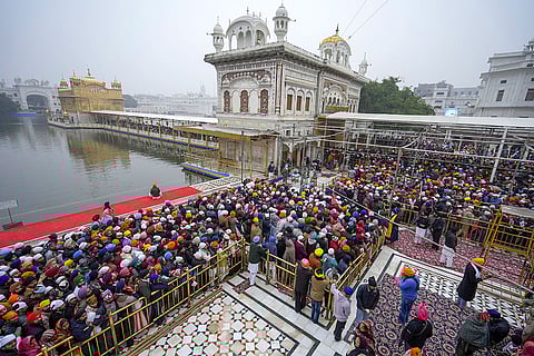 Devotees at Golden Temple on new year