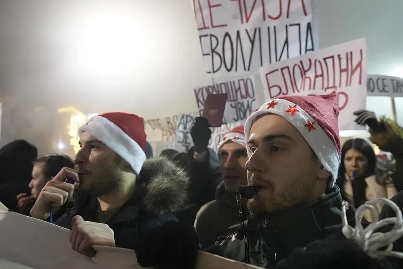 Anti-government protest in Serbia