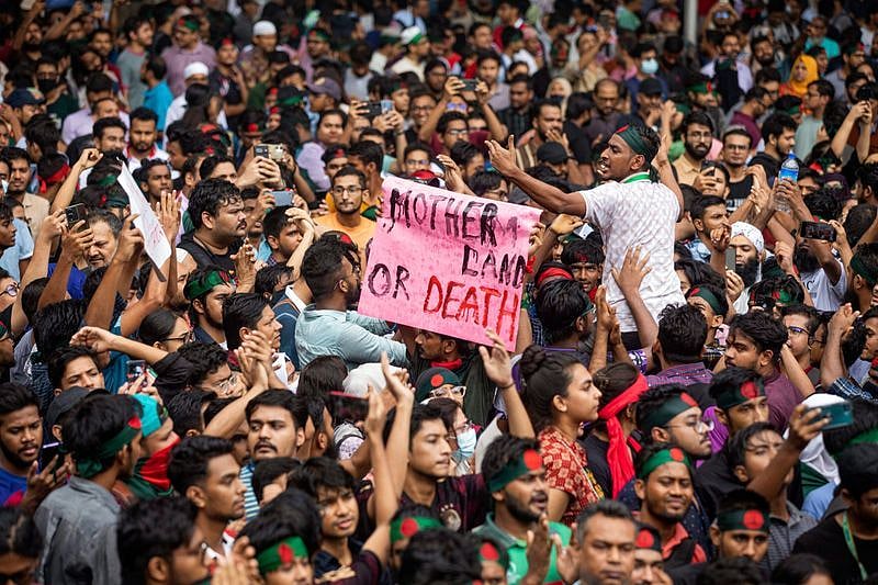 AP : Protest seeking prosecution of ex-PM Sheikh Hasina in Bangladesh