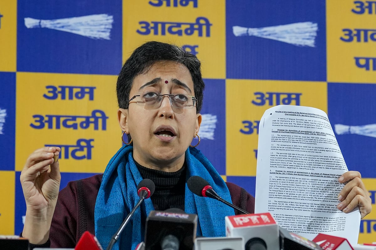 PTI : Delhi Chief Minister Atishi during a press conference, in New Delhi, Wednesday, Jan. 1, 2025.