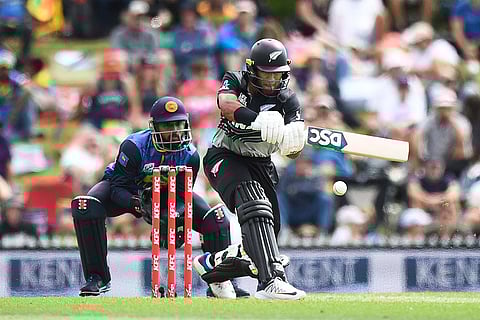 NZ Vs SL 3rd T20I: New Zealand's Rachin Ravindra plays a shot