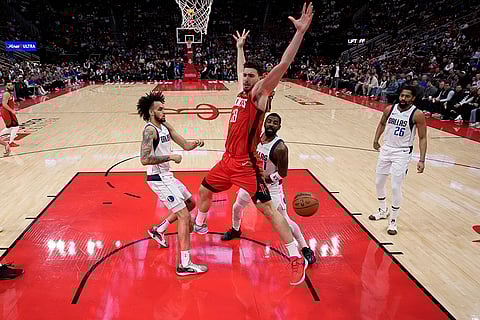 NBA 2024-25: Rockets' Alperen Sengun (28) loses the ball