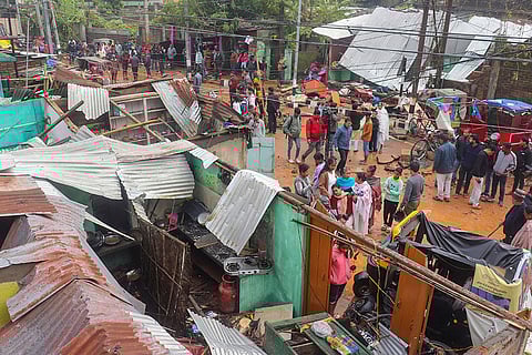 Water pipeline burst in Guwahati