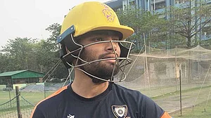 File : Uttar Pradesh captain Rinku Singh.