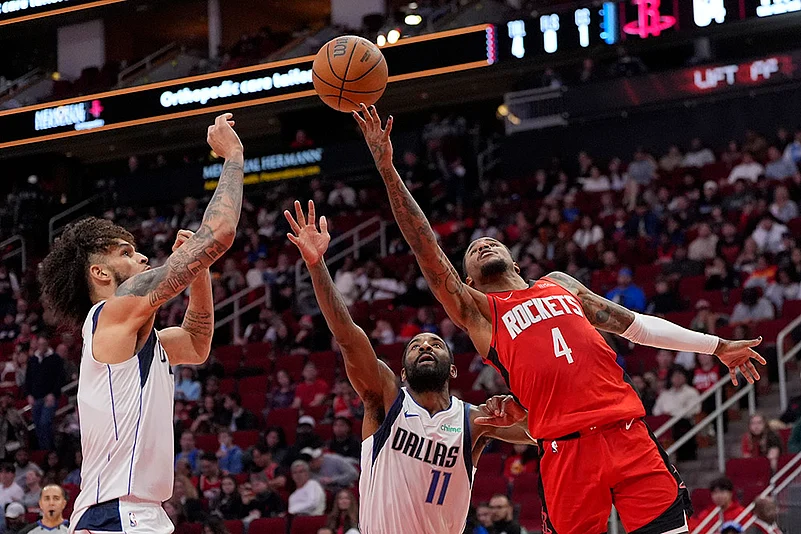 NBA basketball game Houston Rockets vs Dallas Mavericks match photos: Jalen Green