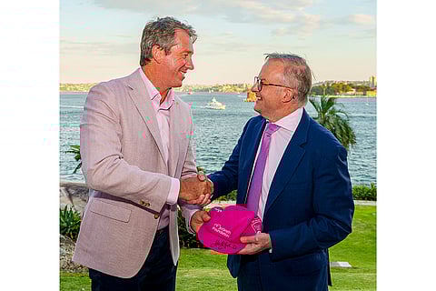 Australian PM with Glenn McGrath