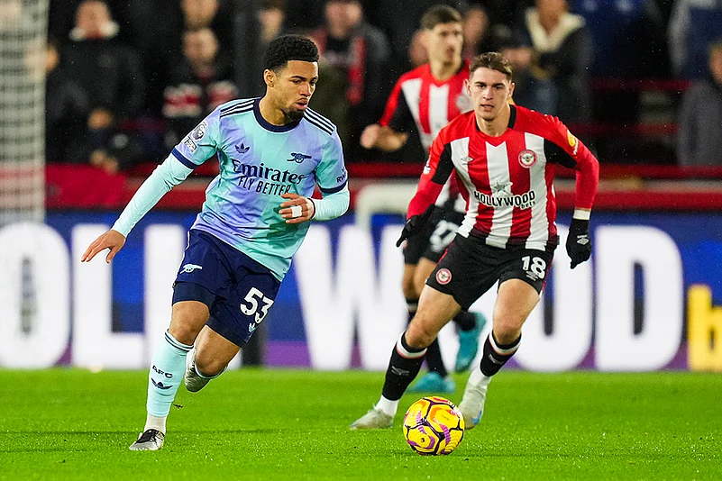 English Premier League soccer match Brentford and Arsenal football Pics: Ethan Nwaneri