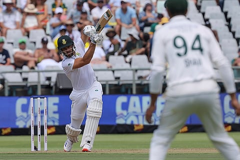 SA vs PAK 2nd test Day 1: South African batsman Aiden Markram in action