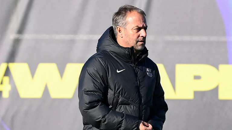 Barcelona boss Hansi Flick - null