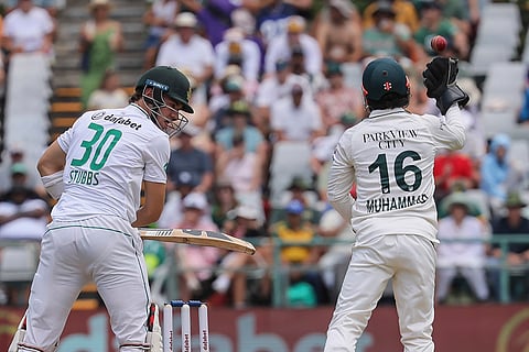 SA vs PAK 2nd test Day 1: Muhammad Rizwan takes the catch of South Africa batsman Tristan Stubbs