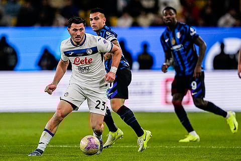 Italian Super Cup 2024-25: Atalanta's Sead Kolasinac runs with the ball