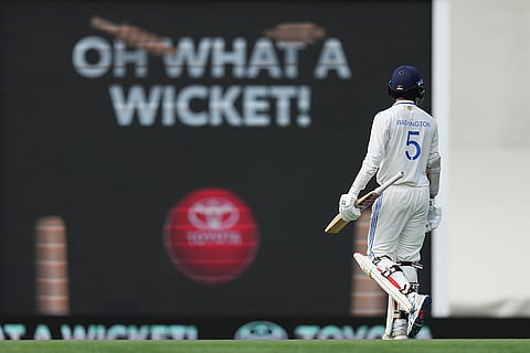 AUS vs IND 5th Test Day1: India's Washington Sundar walks from the field after he was given out