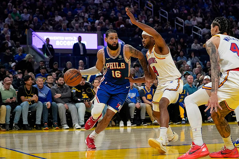 NBA basketball game Philadelphia 76ers vs Golden State Warriors match pics: Caleb Martin
