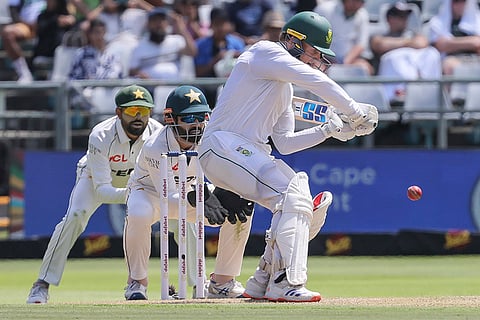 SA vs PAK 2nd test Day 1: South Africa's Ryan Rickelton plays a shot