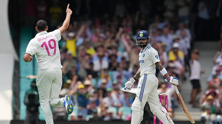 AUS vs IND 5th Test Day1: India's Virat Kohli reacts after he was dismissed by Australia's Scott Boland - | Photo: AP/Mark Baker