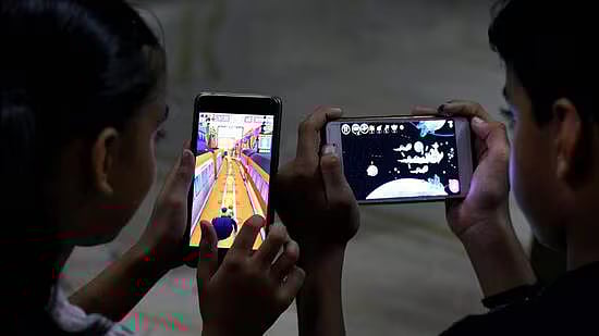 PTI : Children using phones for social media and gaming