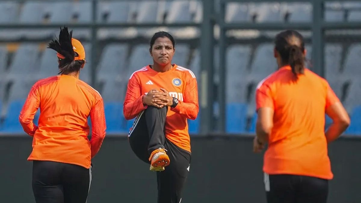 Photo: X | Sneh Rana : India C Women captain Sneh Rana during a practice session.