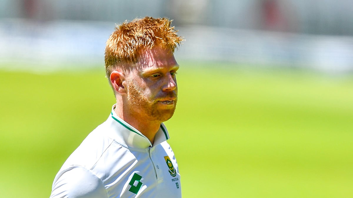 Kyle Verreynne after scoring his century against Pakistan.