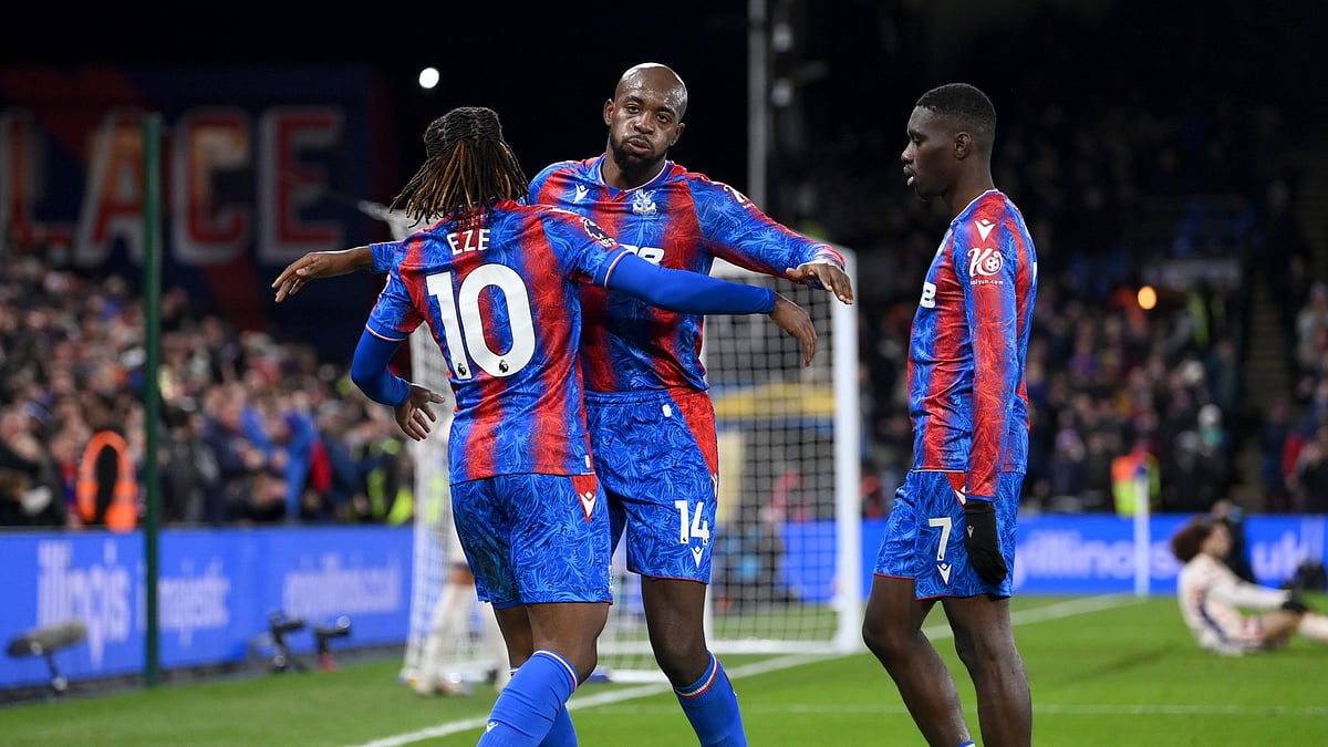 Crystal Palace celebrate their equaliser