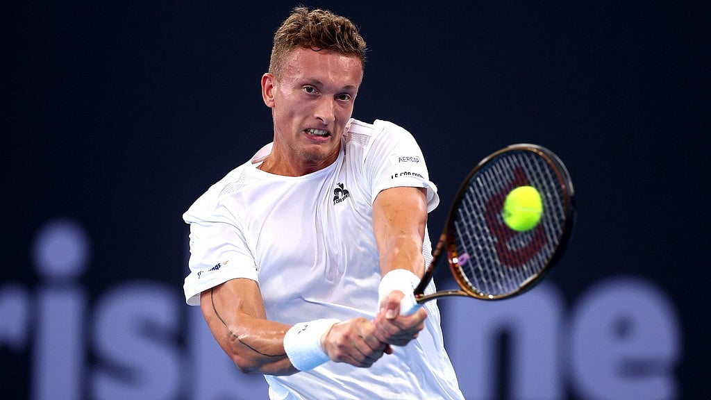 AP : Jiri Lehecka in action at Brisbane International.