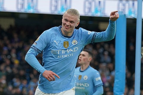 EPL 2024-25: Manchester City's Erling Haaland celebrates after scoring