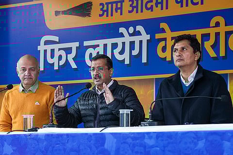 Kejriwal press conference in Delhi