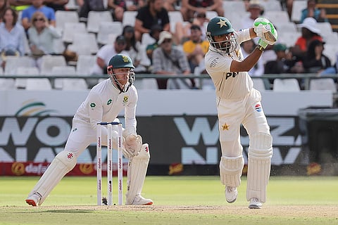 SA vs PAK 2nd Test Day 3: Pakistan's Babar Azam plays a shot