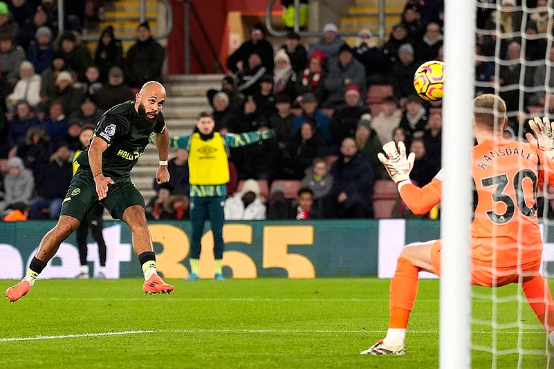 English Premier League soccer match Southampton and Brentford photos: Bryan Mbeumo