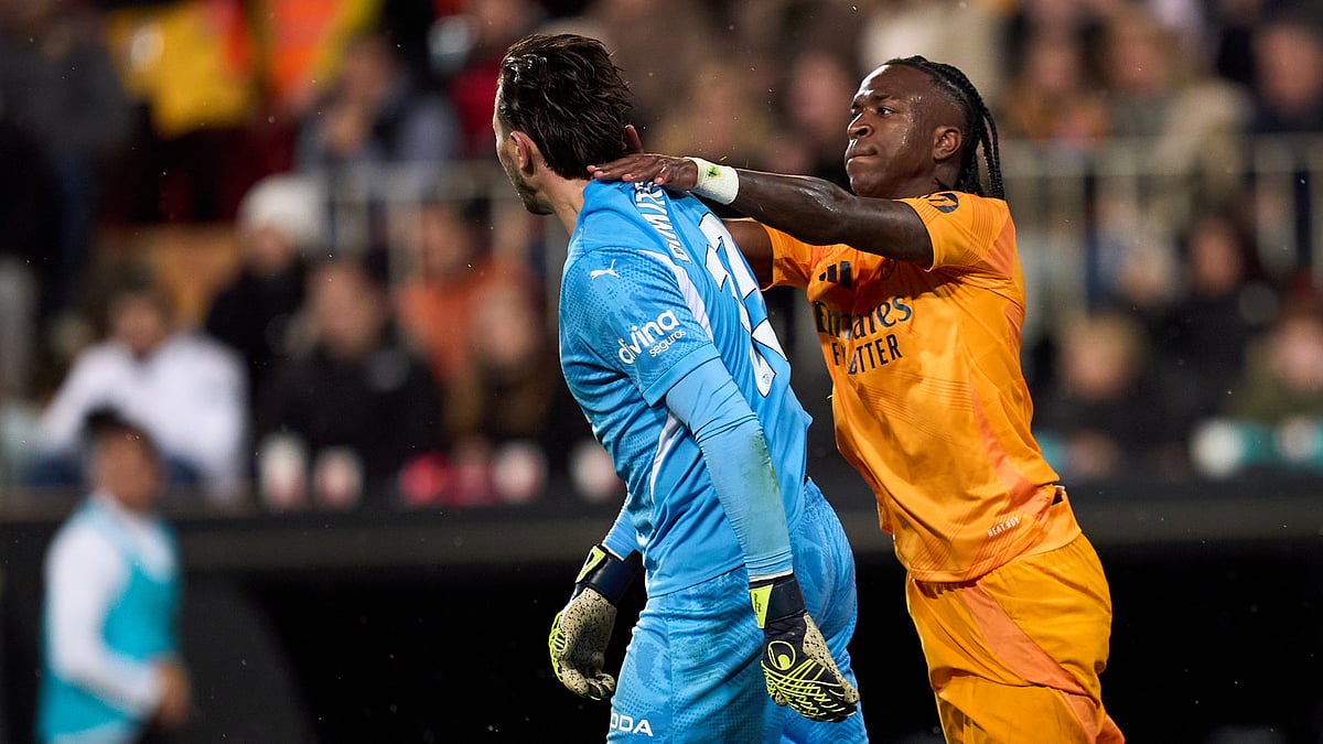 Vinicius Junior was sent off against Valencia