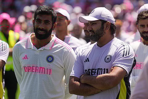 IND Vs AUS 5th Test Day 3: India's Jasprit Bumrah talks with captain Rohit Sharma