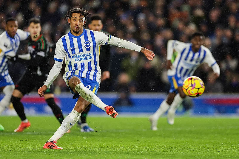 English Premier League soccer match Brighton and Hove Albion FC vs Arsenal photos: Joao Pedro