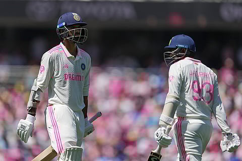 IND Vs AUS 5th Test Day 3: India's Washington Sundar, left, walks from the field after he was dismissed