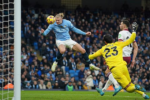 EPL 2024-25: Manchester City's Erling Haaland scores his side's second goal