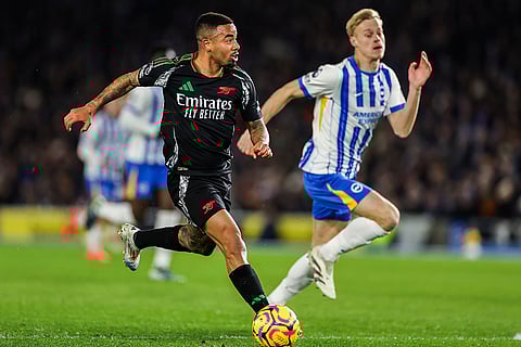EPL 2024-25: Arsenal's Gabriel Jesus runs with the ball