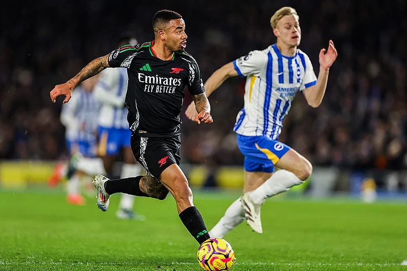 English Premier League soccer match Brighton and Hove Albion FC vs Arsenal photos: Gabriel Jesus