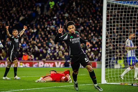 EPL 2024-25: Arsenal's Ethan Nwaneri celebrates after scoring the opening goal