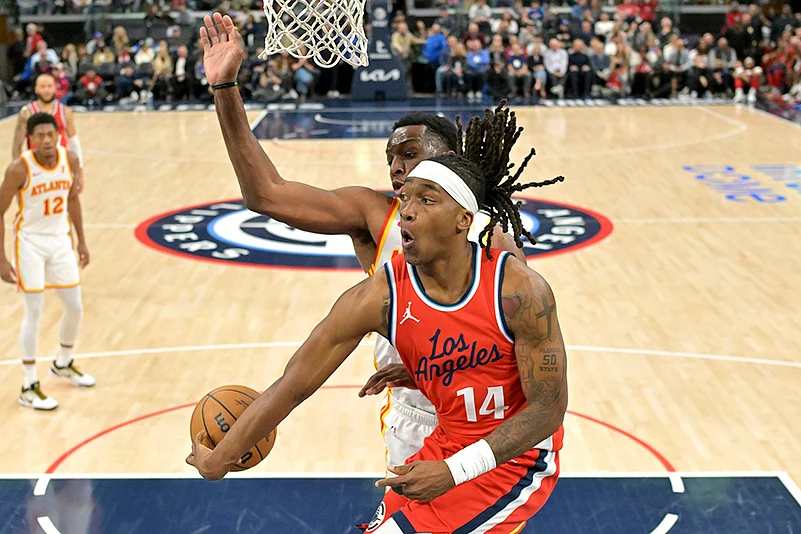 NBA Basketball Atlanta Hawks vs Los Angeles Clippers pics: Terance Mann