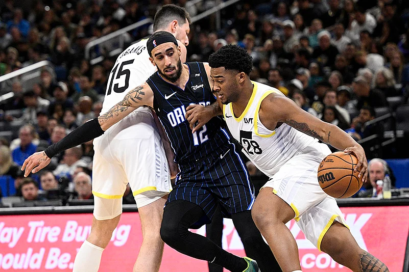 NBA Basketball Utah Jazz vs Orlando Magic pics: Brice Sensabaugh